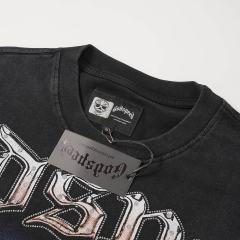 Future Urban Police And Gangster Rhinestone Print Washed Tee 29106667