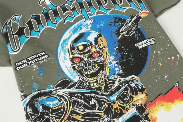 Metal skull firing print Washed Version Tee 2 colors 28694010