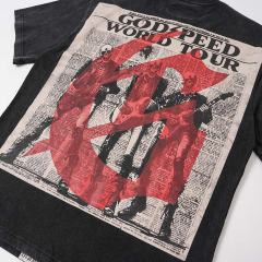 Undead Rock Tour Newspaper Print Washed Tee 2 colors 29098147