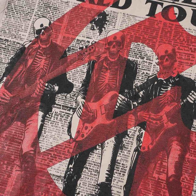 Undead Rock Tour Newspaper Print Washed Tee 2 colors 29098147