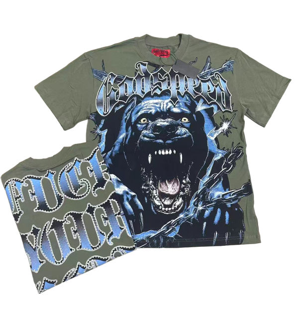 28474641 Bully Dog print Washed Version Tee 2 colors