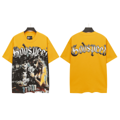 28487062 Skeleton Beauty Playing Cards Printed Washed Version Tee 2 colors