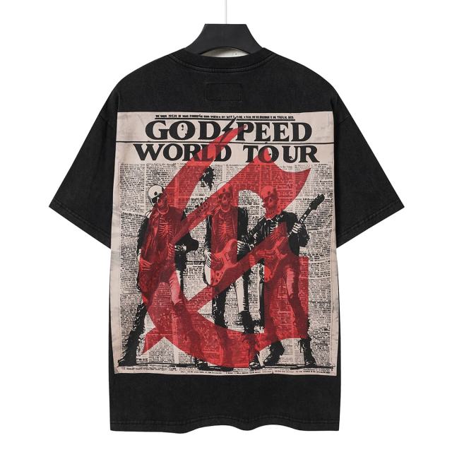 Undead Rock Tour Newspaper Print Washed Tee 2 colors 29098147