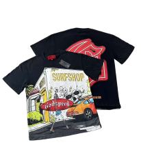 28416773 Corner surfboard Print Washed Version Tee 3 colors