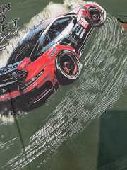Red and black drift sports car washed T-shirt 2 colors 29038208