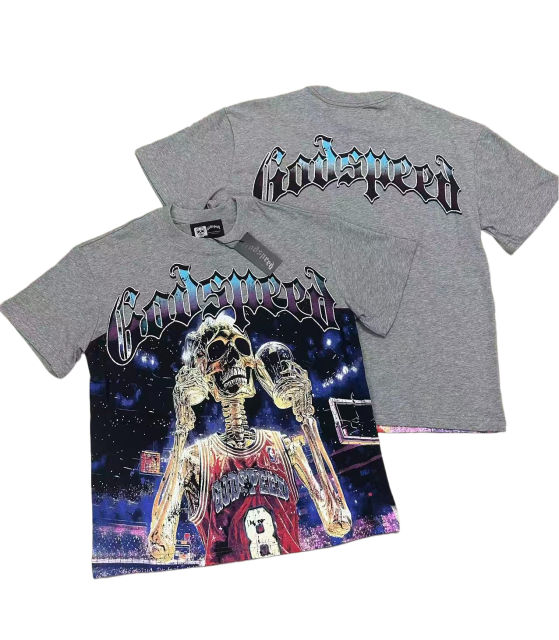 Basketball Skeleton Athlete Trophy Print Washed Version Tee 2 colors 28494360