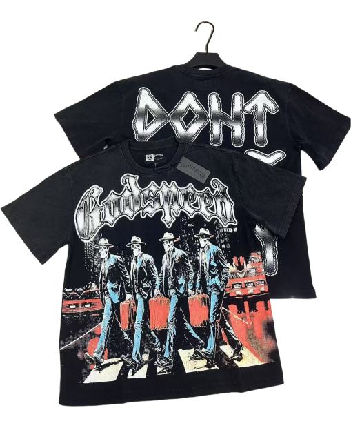 28416768 Skeleton street scene Print Washed Version Tee 2 colors