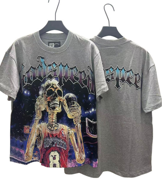 Basketball Skeleton Athlete Trophy Print Washed Version Tee 2 colors 28494360