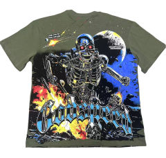 Metal skull firing print Washed Version Tee 2 colors 28694010