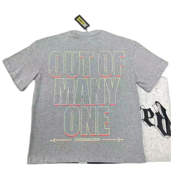 [Buy Two Get One Free]Skull with Rose Wreath Print Washed Version Tee 3 colors 28494382