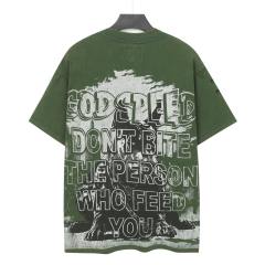Bulldog New York City Black and Green Distressed Short-Sleeve T-Shirt 29052378