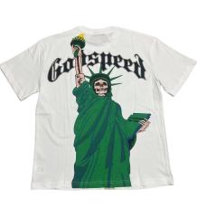 28416772 Skeleton god statue Print Washed Version Tee 2 colors