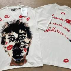 Portrait Lip Print Retro Pure Cotton Short Sleeve T-Shirt Tee 29031476