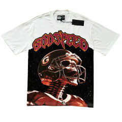 28357132 Skull Athlete Print Washed Version Tee 2 colors