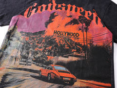 Hollywood sports car black vintage short-sleeved T-shirt 29046928