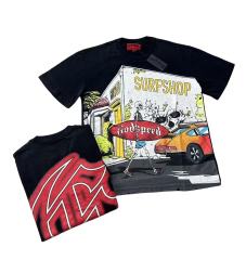 28416773 Corner surfboard Print Washed Version Tee 3 colors