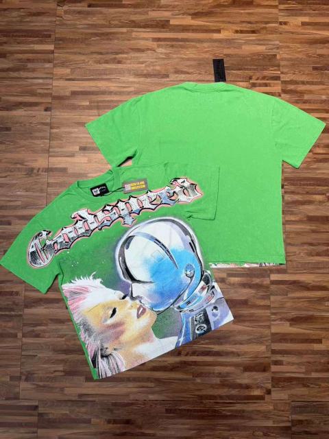 Starry Lovers Kiss Rhinestone Print Washed Tee 2 colors 29098149