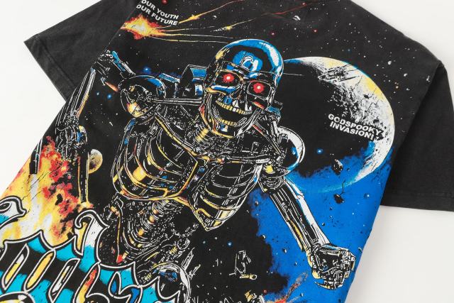 Metal skull firing print Washed Version Tee 2 colors 28694010