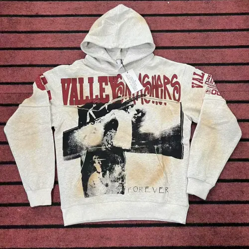 Vale Vintage Washed Distressed Pullover Hoodie