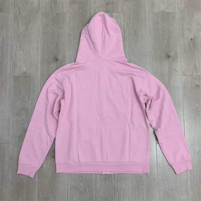 Vale Dream Valley Pink Rhinestone Distressed Zip-Up Hoodie