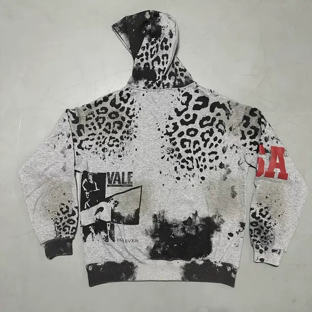 Vale Forever Valley Cheetah Camo Washed Zip-Up Hoodie