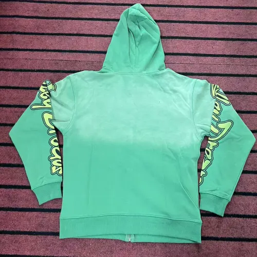 Vale Forever Valley Graphic Distressed Zip-Up Hoodie