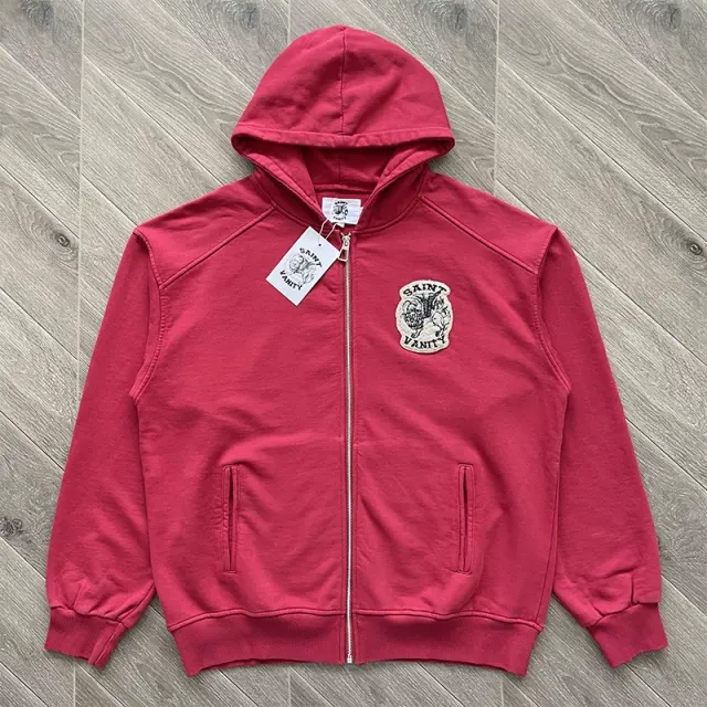 Saint Vanity Embroidered Zip-Up Hoodie and Shorts Set
