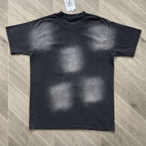 1:1 Quality Saint Vanity Vintage Washed Skeleton Graphic T-Shirt
