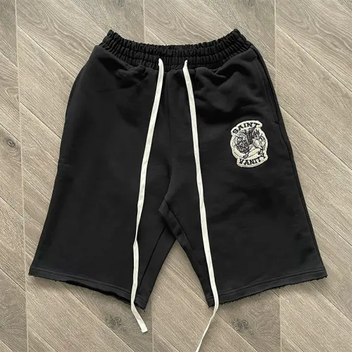 Saint Vanity Embroidered Zip-Up Hoodie and Shorts Set