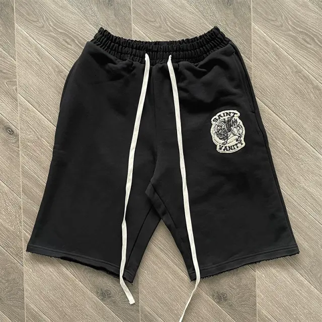 Saint Vanity Embroidered Zip-Up Hoodie and Shorts Set