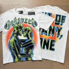 Godspeed Global X‑Ray Skeleton Lovers Embrace Graphic Tee | White Vintage Oversized Fit