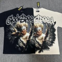 Godspeed Global Blindfolded Cupid Cherub Graphic Tee | Black Vintage Oversized Fit
