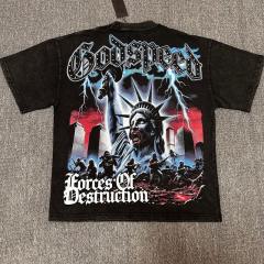 Godspeed Global Zombie Statue Of Liberty Graphic Tee | Black Vintage Oversized Fit