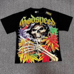Godspeed Global Reaper Skull Graphic Tee | Black Gothic Oversized Fit