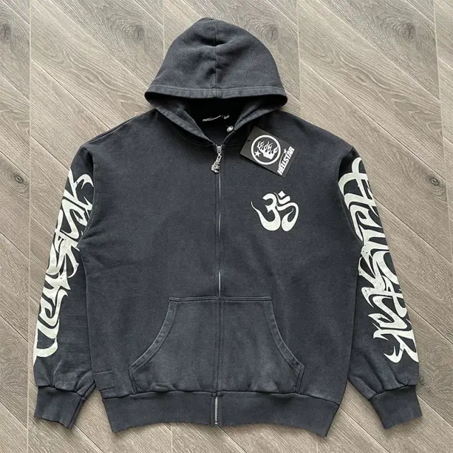 Hellstar American Street Washed Distressed Hoodie
