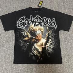 Godspeed Global Blindfolded Cupid Cherub Graphic Tee | Black Vintage Oversized Fit