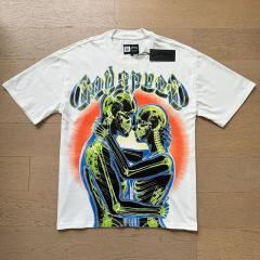 Godspeed Global X‑Ray Skeleton Lovers Embrace Graphic Tee | White Vintage Oversized Fit