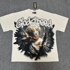 Godspeed Global Blindfolded Cupid Cherub Graphic Tee | Black Vintage Oversized Fit