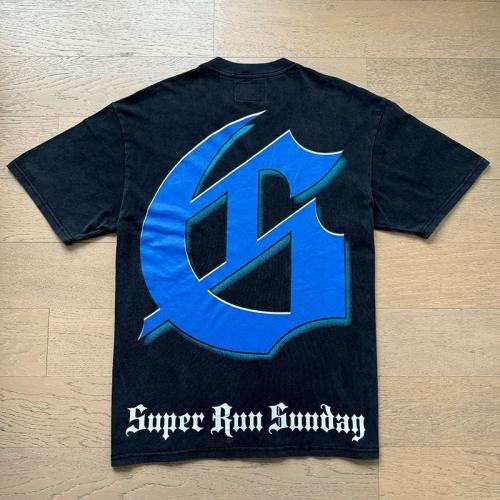 Godspeed Global Night Garage Gull‑Wing Supercar Silhouette Graphic Tee | Black Vintage Oversized Fit