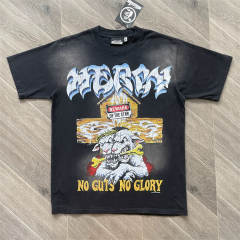 High Quality Hellstar Cross Skull Two-Headed Dog Graphic T-Shirt