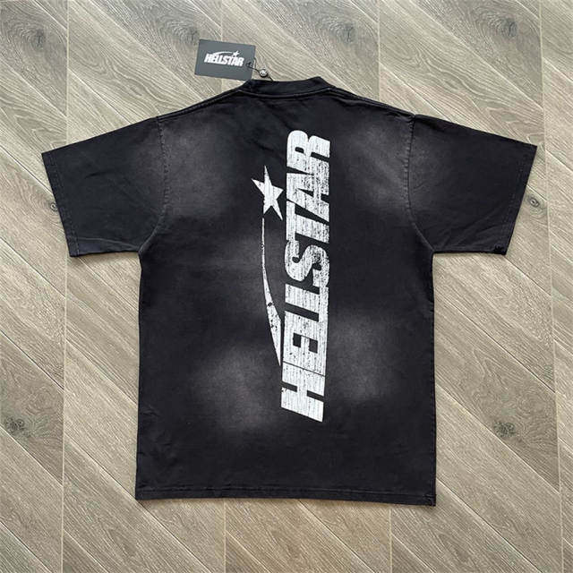 High Quality Hellstar Flame Star Lady Graphic Vintage Wash Tee | Black