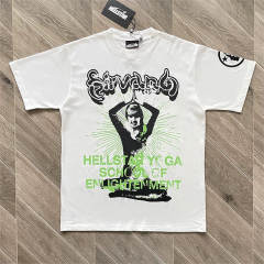 High Quality Hellstar Yoga Enlightenment Graphic Tee | White