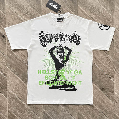 High Quality Hellstar Yoga Enlightenment Graphic Tee | White