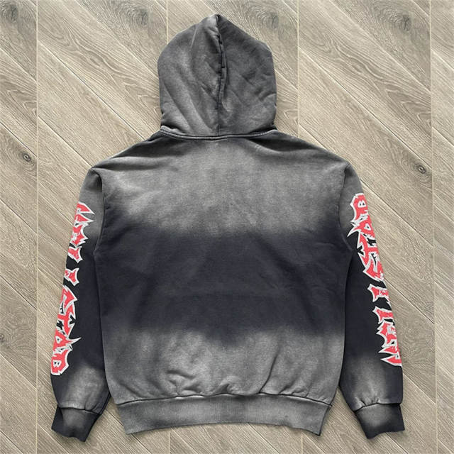 High Quality Hellstar Glitter Print Washed Sweatshirt and Pants Set