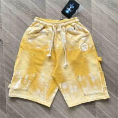 High Quality Hellstar Splatter Carpenter Shorts | Vintage Wash