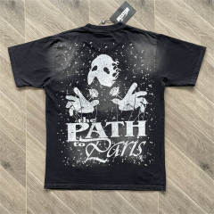 High Quality Hellstar Mask Rose Phantom Washed Graphic T-Shirt