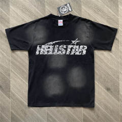 High Quality Hellstar Leopard Fill Logo Vintage Wash Tee | Black