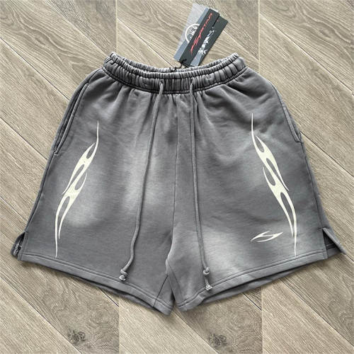 High Quality Hellstar Tribal Graphic Vintage Wash Sweat Shorts | Grey
