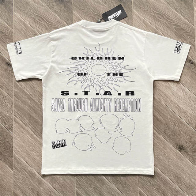 High Quality Hellstar Cartoon Portrait Collage Graphic T-Shirt