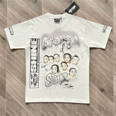 High Quality Hellstar Cartoon Portrait Collage Graphic T-Shirt